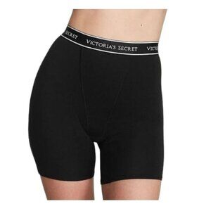NWT Victoria's‎ Secret Thick Logo Boxer Brief  BLACK Size XL